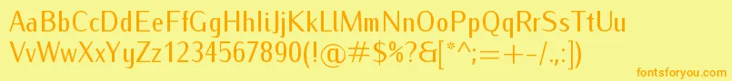 IwonacondRegular Font – Orange Fonts on Yellow Background