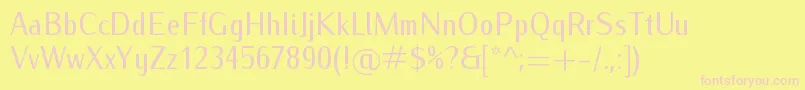 IwonacondRegular Font – Pink Fonts on Yellow Background