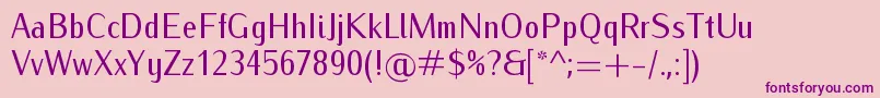 IwonacondRegular Font – Purple Fonts on Pink Background