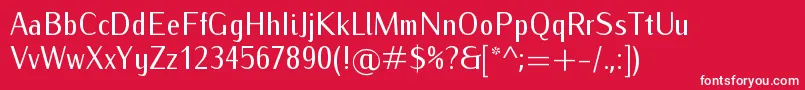 IwonacondRegular Font – White Fonts on Red Background