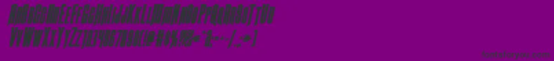 Шрифт Butchsundanceboldital – чёрные шрифты на фиолетовом фоне