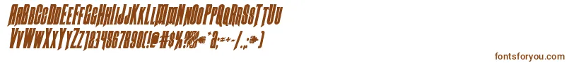 Шрифт Butchsundanceboldital – коричневые шрифты на белом фоне
