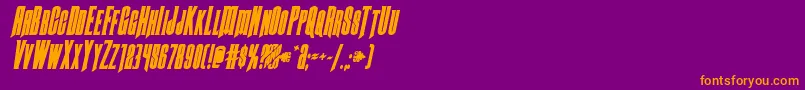 Шрифт Butchsundanceboldital – оранжевые шрифты на фиолетовом фоне