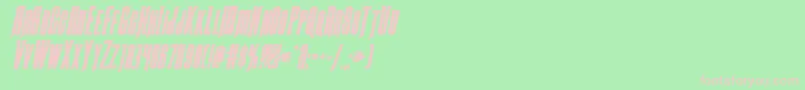 フォントButchsundanceboldital – 緑の背景にピンクのフォント
