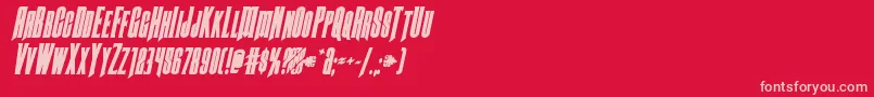 Butchsundanceboldital Font – Pink Fonts on Red Background