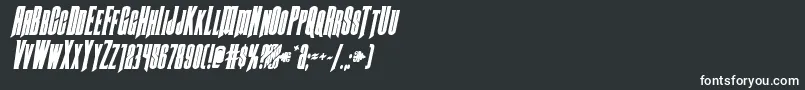 Butchsundanceboldital Font – White Fonts on Black Background