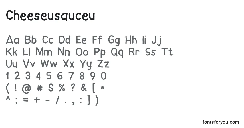 Police Cheeseusauceu - Alphabet, Chiffres, Caractères Spéciaux