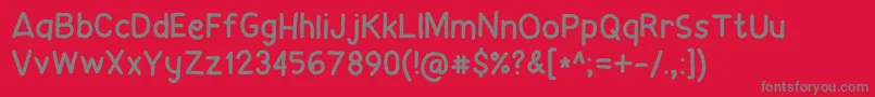 Cheeseusauceu Font – Gray Fonts on Red Background