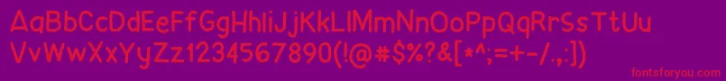 フォントCheeseusauceu – 紫の背景に赤い文字
