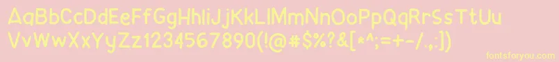 Cheeseusauceu Font – Yellow Fonts on Pink Background