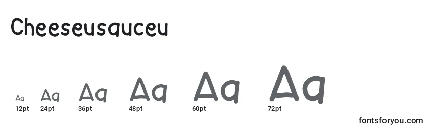 Cheeseusauceu Font Sizes