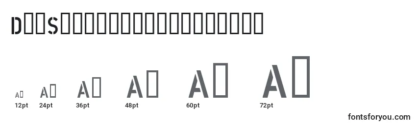 DinSchablonierschrift Font Sizes