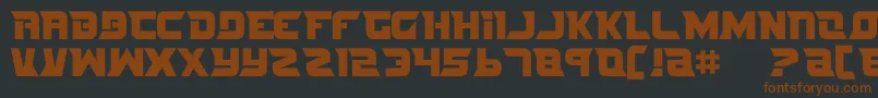 Шрифт Nife2 – коричневые шрифты на чёрном фоне