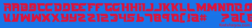 Nife2 Font – Red Fonts on Blue Background