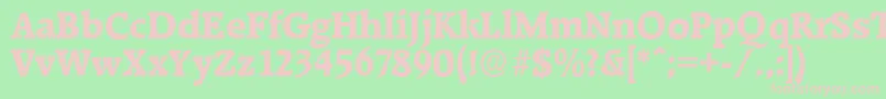 RaleighserialXboldRegular Font – Pink Fonts on Green Background