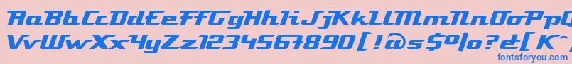 LinotypeAtomatic Font – Blue Fonts on Pink Background