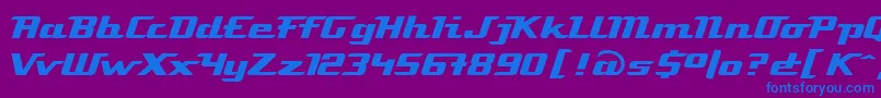 LinotypeAtomatic Font – Blue Fonts on Purple Background