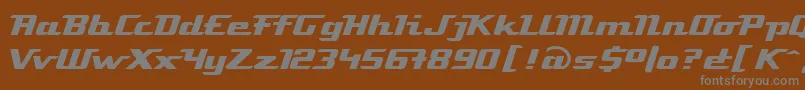 フォントLinotypeAtomatic – 茶色の背景に灰色の文字