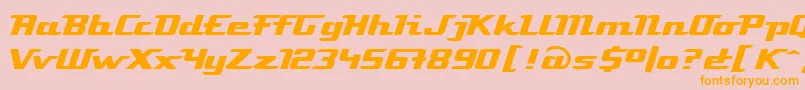 LinotypeAtomatic Font – Orange Fonts on Pink Background