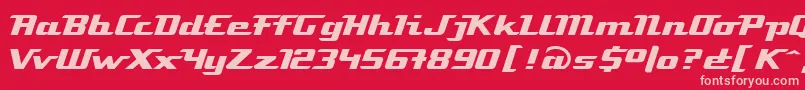 LinotypeAtomatic Font – Pink Fonts on Red Background