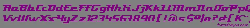 フォントLinotypeAtomatic – 紫色のフォント、灰色の背景
