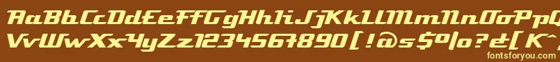 LinotypeAtomatic Font – Yellow Fonts on Brown Background