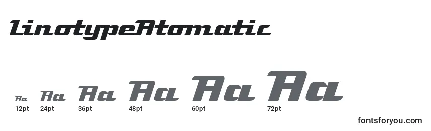 Размеры шрифта LinotypeAtomatic