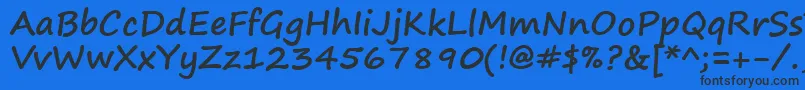 SegoePrintBold Font – Black Fonts on Blue Background