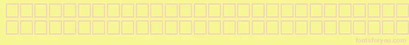 Fonte ArrowsextraRegular – fontes rosa em um fundo amarelo
