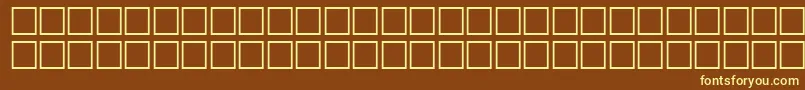 ArrowsextraRegular-Schriftart – Gelbe Schriften auf braunem Hintergrund
