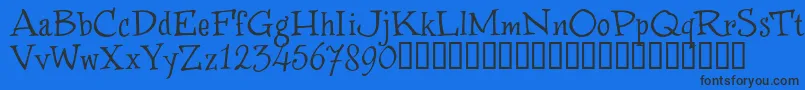 WinstnT Font – Black Fonts on Blue Background