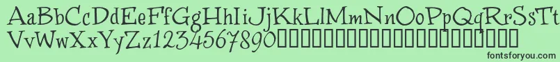 WinstnT Font – Black Fonts on Green Background