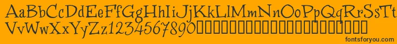Шрифт WinstnT – чёрные шрифты на оранжевом фоне
