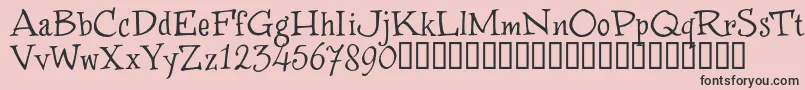 フォントWinstnT – ピンクの背景に黒い文字