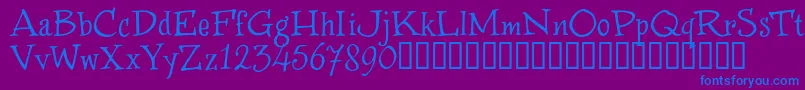 WinstnT-Schriftart – Blaue Schriften auf violettem Hintergrund