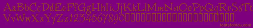 WinstnT-fontti – ruskeat fontit violetilla taustalla