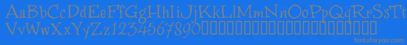 WinstnT Font – Gray Fonts on Blue Background