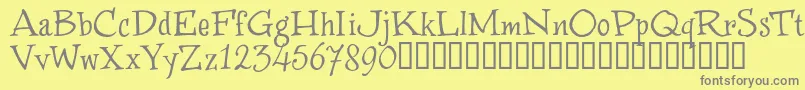 WinstnT-Schriftart – Graue Schriften auf gelbem Hintergrund