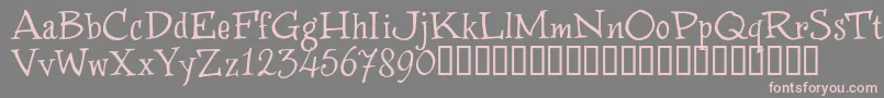 WinstnT-fontti – vaaleanpunaiset fontit harmaalla taustalla