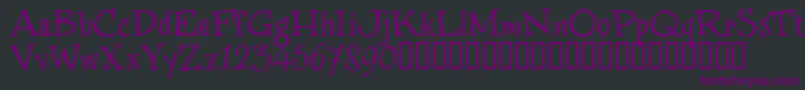 WinstnT-fontti – violetit fontit mustalla taustalla