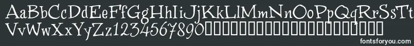 WinstnT-fontti – valkoiset fontit mustalla taustalla