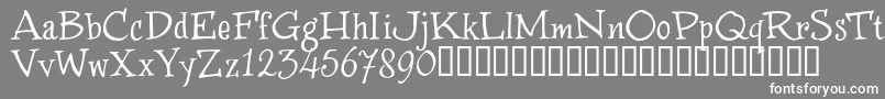 フォントWinstnT – 灰色の背景に白い文字