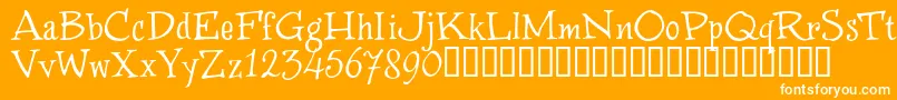 WinstnT Font – White Fonts on Orange Background