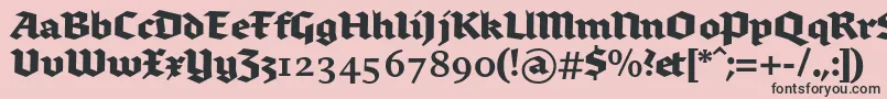 Brokenscriptbold Font – Black Fonts on Pink Background