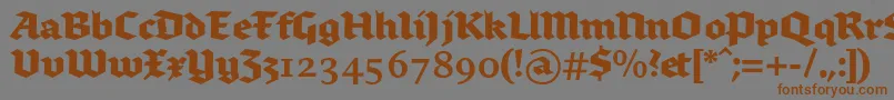 Brokenscriptbold Font – Brown Fonts on Gray Background