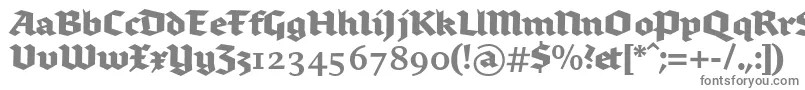 フォントBrokenscriptbold – 白い背景に灰色の文字