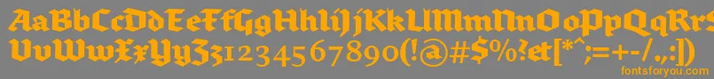 Brokenscriptbold Font – Orange Fonts on Gray Background