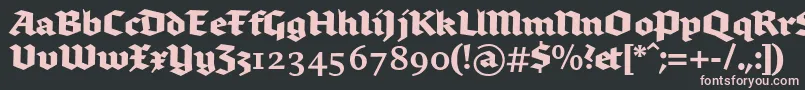 Brokenscriptbold Font – Pink Fonts on Black Background