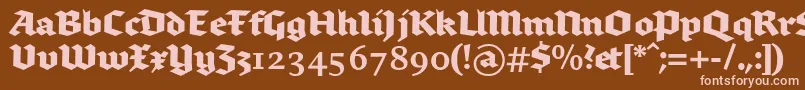 Brokenscriptbold Font – Pink Fonts on Brown Background