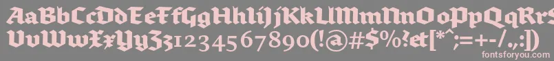 Brokenscriptbold Font – Pink Fonts on Gray Background
